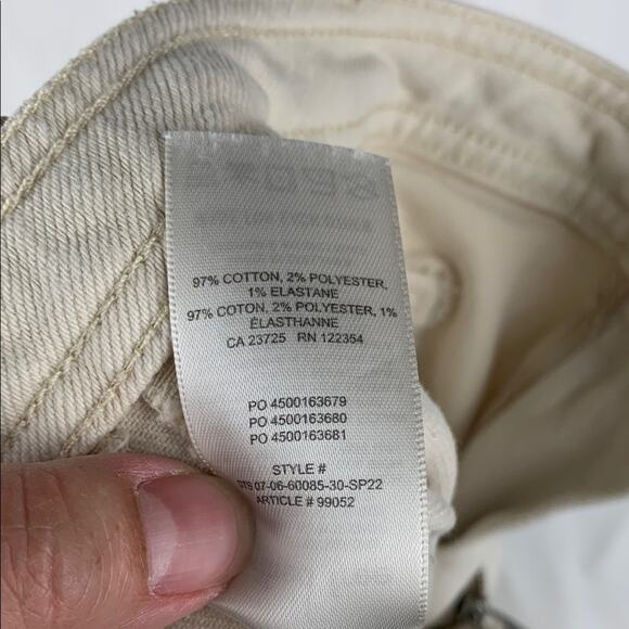 Wilfred Free size 2 xs cream modern utility high rise straight leg jeans denim a - Picture 10 of 13